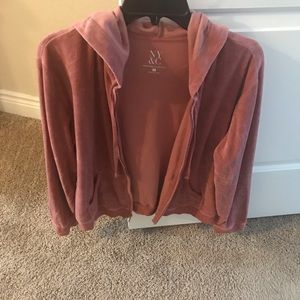 New York & Co Two Piece Velour Sweatsuit